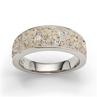 Ring "Monaco" WG 585/- 7 Brill. 0,0625ct tw/si beachsand®