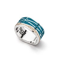 Ring Strandwellen "Sylt" Strandsand/Steinsand blau